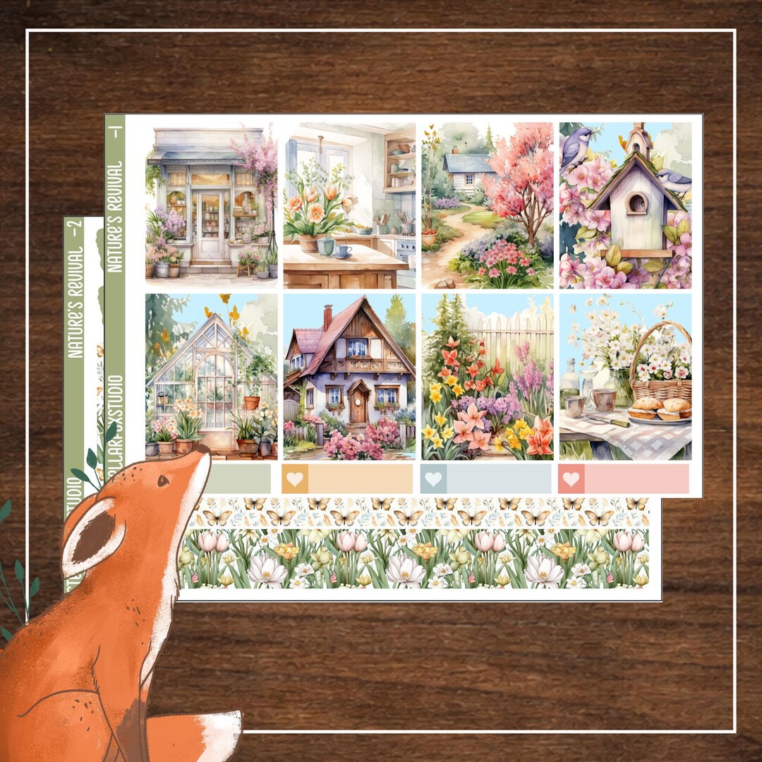 Spring Weekly Planner Sticker Kit Vertical Layout Erin Condren Classic ...