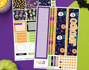 October Monthly Planner Sticker Kit Erin Condren , Classic Happy Planner