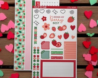 Hobonichi Weeks Sticker Kit ,  Weekly Planner Kit , Strawberry , Summer