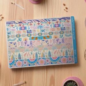 Pastel Boho Washi Strip Stickers