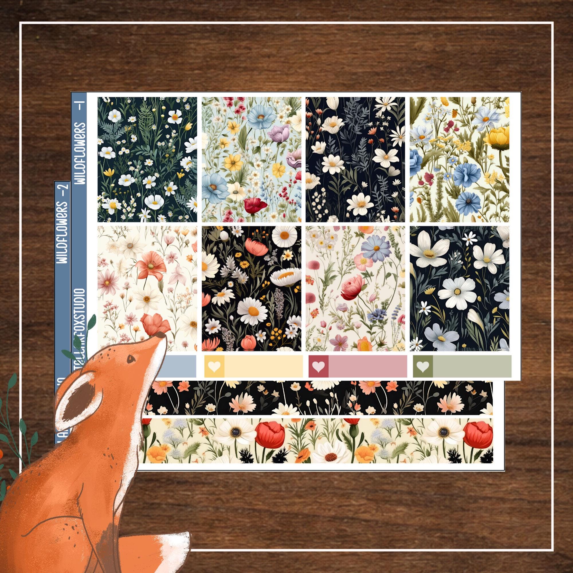 Spring Weekly Planner Sticker Kit Vertical Layout Wildflowers - Etsy