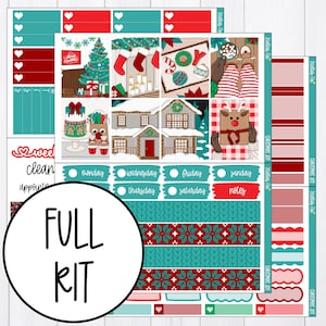 Christmas Weekly Planner Sticker Kit Vertical Classic Happy Planner Erin Condren