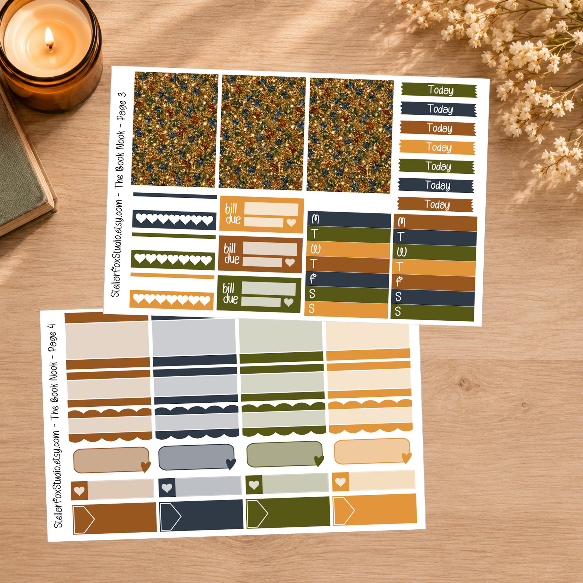 Bookish Weekly Planner Sticker Kit Vertical Erin Condren Classic Happy ...