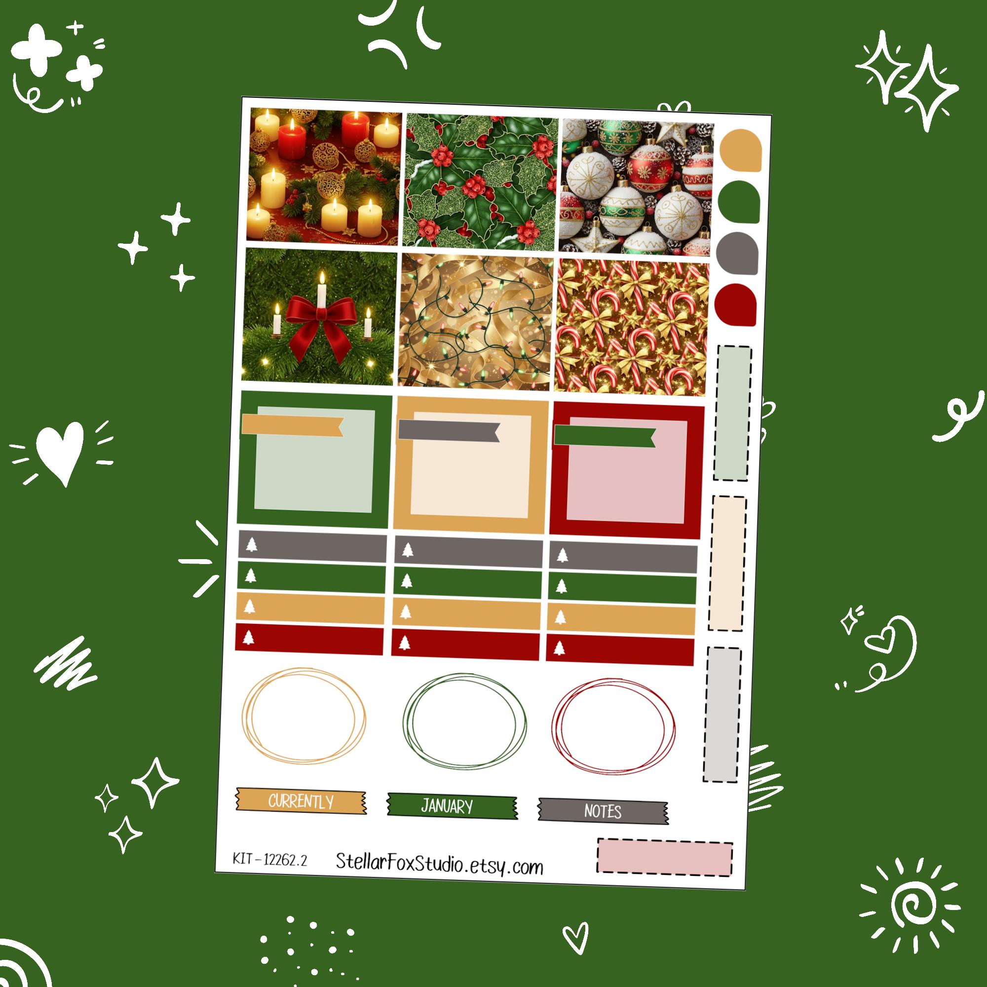 December Monthly Planner Sticker Kit Erin Condren , Classic Happy ...