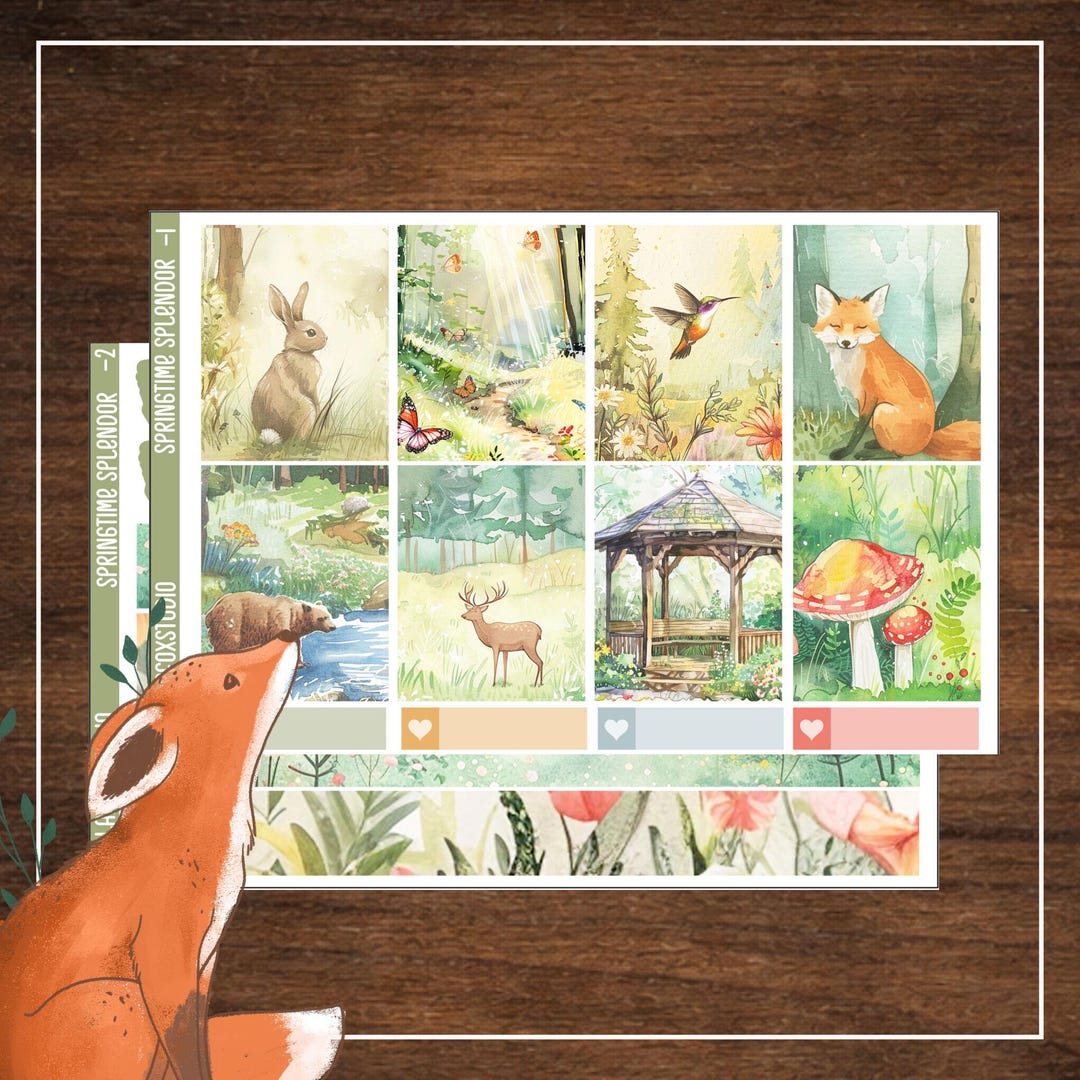 Spring Weekly Planner Sticker Kit Vertical Layout Erin Condren Classic ...