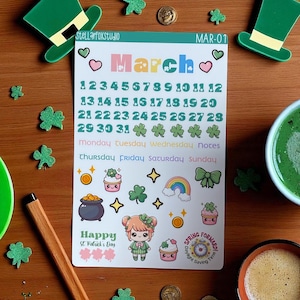 March Monthly Planner & Journal Sticker Kit