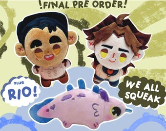 PRE ORDER jayvik plushie keychain and rio plushie