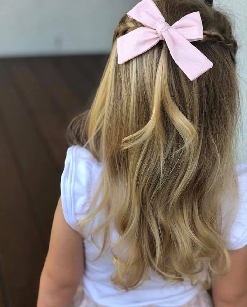 Set of 3 bows baby bows baby headbandslarge baby bows large baby headbands pink baby bow white bow headband hair clips bow clips