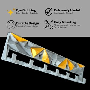 Crystal Textured Key Holder for Wall Artistic Wall - Etsy