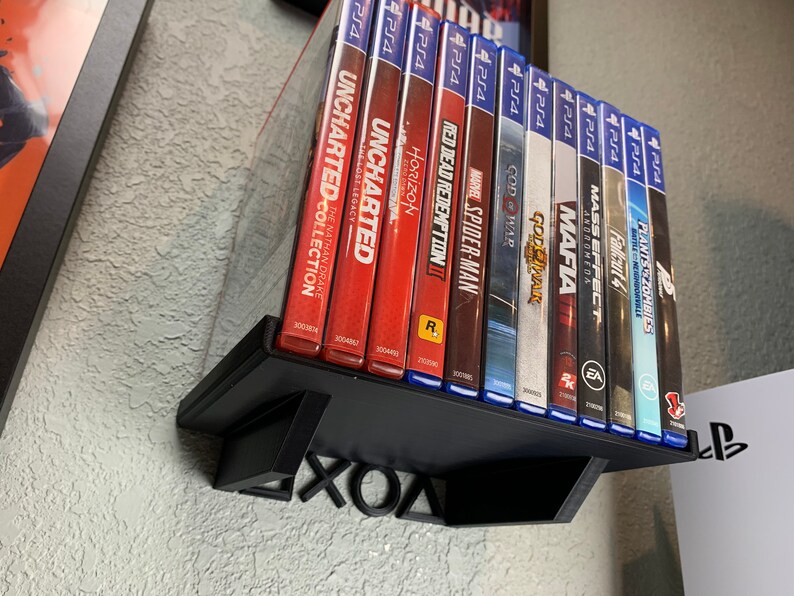 Playstation Collectors Wall Shelf holds 12 Games Etsy