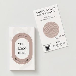 Tarjeta de aroma de vela - Tarjeta de muestra, Tarjeta de prueba de cera, Inserto de muestra de fragancia de tarjeta de vela, Probador de aceite de fragancia - TAMAÑO 2x3.5 (Plantilla Canva)