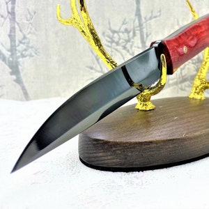Red MAMBA, Diamond like carbon ,Knife DLC, D2 Steel, DLC, full tang knife, perfect gift,