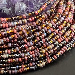 20 inch strand 11/0 czech glass seed beads mix, size approx 1.6mm