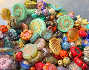 New batch, Best DEAL,grab bag, Czech glass beads ,Multi color, different makes and finish,