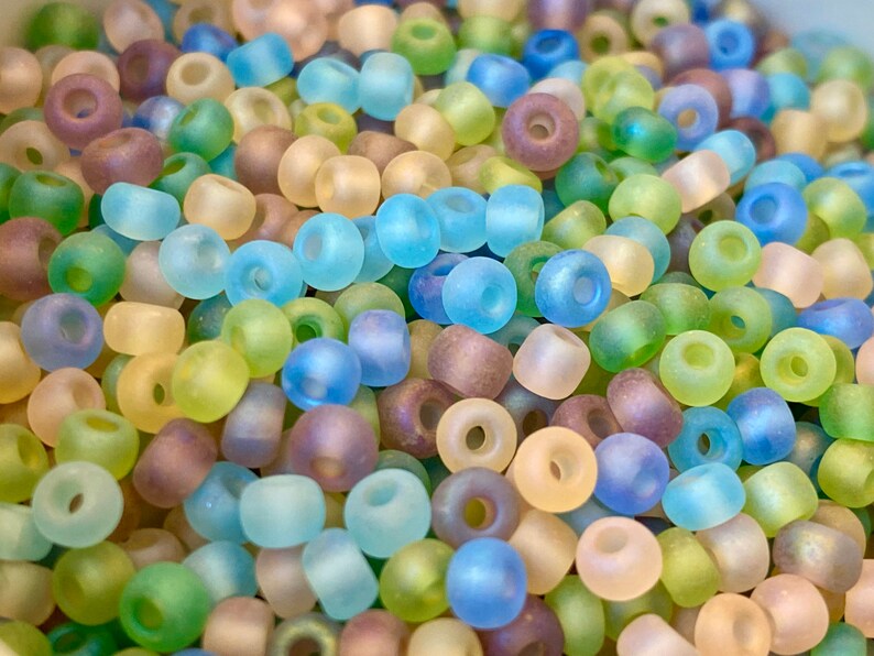 Pastel color Muted beads czech seed beads 6/0 seed beads Etsy