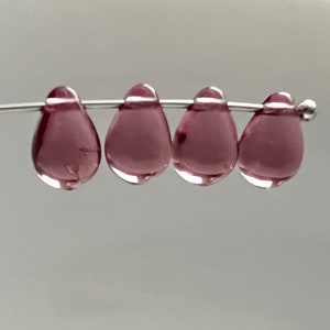 Tear Drop Beads, red wine color , size 6x9mm, qty 25 or 50  or 100 beads