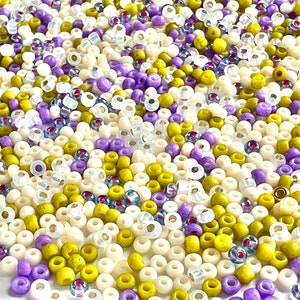 czech glass seed beads mix, rocaille beads, premium seed beads, size 11/0, 10 grams