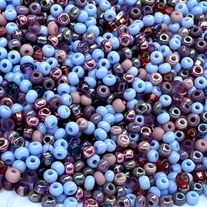 czech glass seed beads mix, rocaille beads, premium seed beads, size 11/0, 10 grams