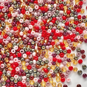 Czech glass beads, seed beads mix, size 11/0, 10 grams