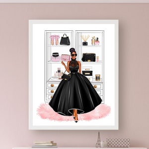 Fashion Illustration Printable | Fashion Illustration Download | Printable Fashion Illustration | Luxury Printable | Vanity Wall Art |