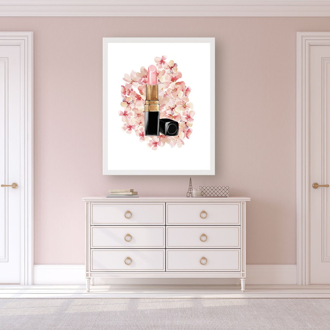Lipstick Wall Art Lipstick Print Lipstick Wall Decor Makeup Wall Art