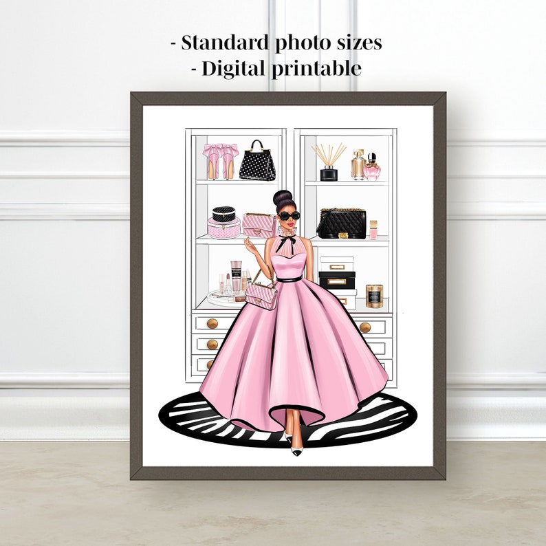 Glamour Wall Art Glamour Wall Decor Glamour Wall Print Fashion Girl Art