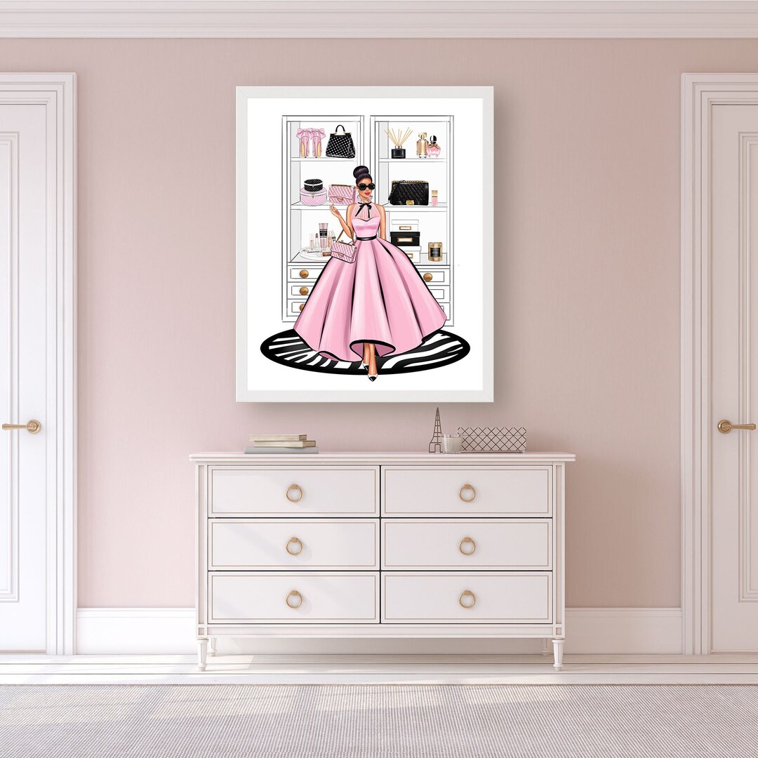 Glamour Wall Art Glamour Wall Decor Glamour Wall Print Fashion Girl Art