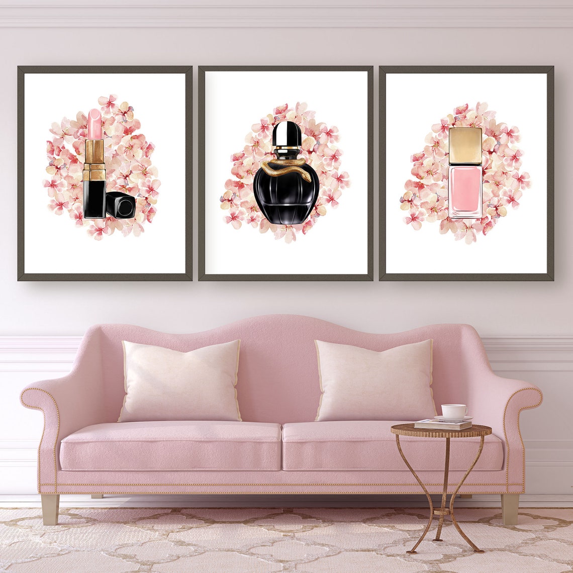 Makeup Wall Art Makeup Prints Makeup Poster Perfume Wall Etsy