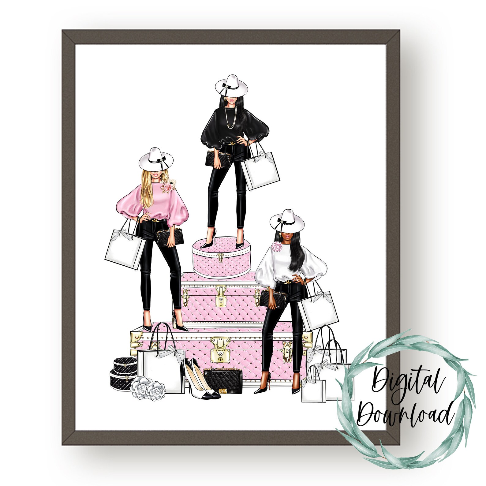 Glamour Wall Art Glamour Wall Decor Glamour Art Vanity Etsy