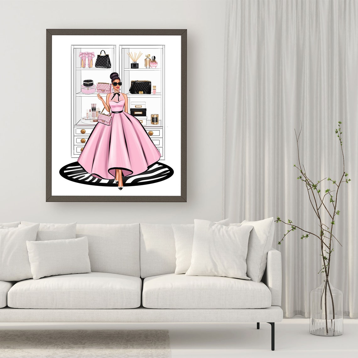 Glamour Wall Art Glamour Wall Decor Glamour Wall Print Fashion Girl Art