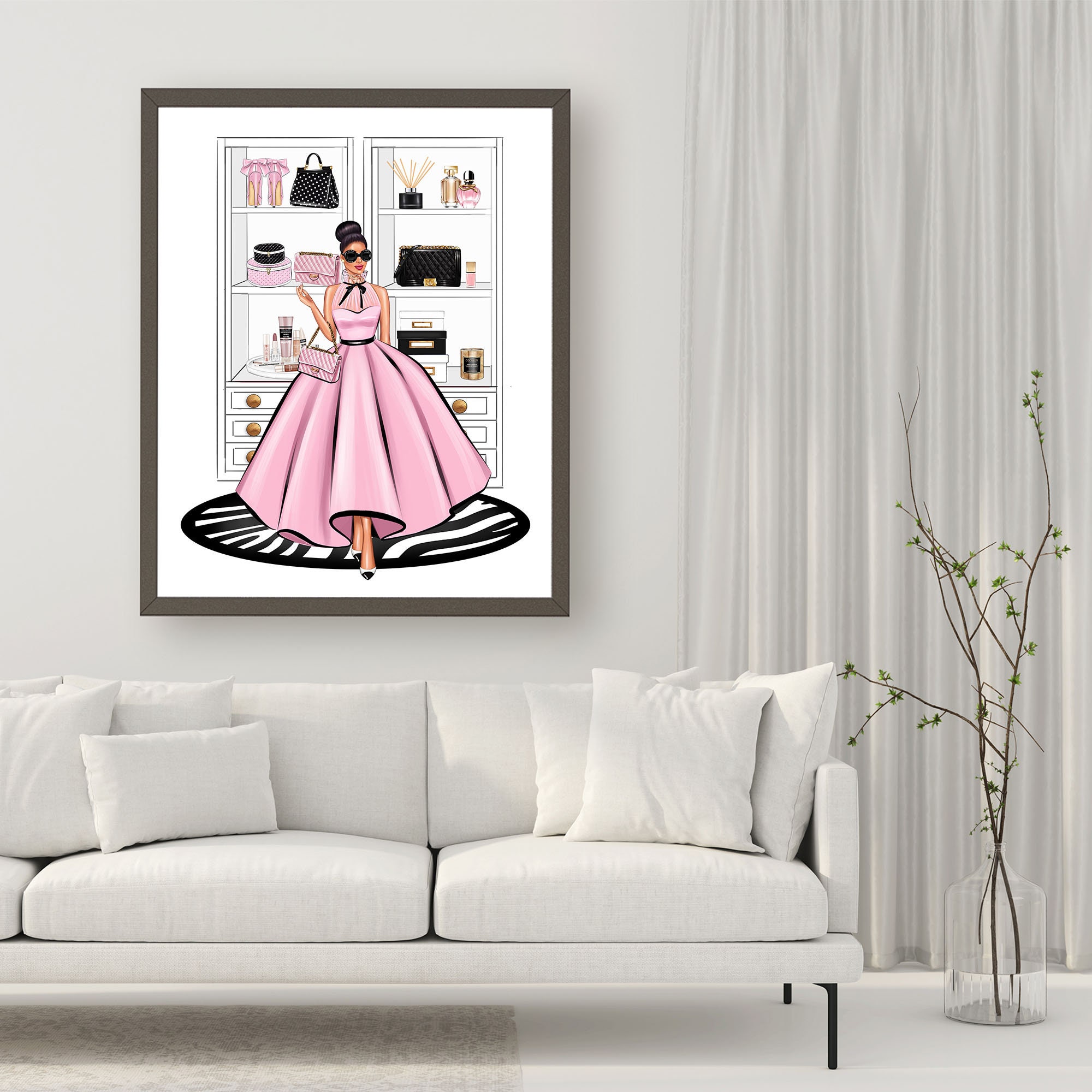 Glamour Wall Art Glamour Wall Decor Glamour Wall Print Fashion Girl Art