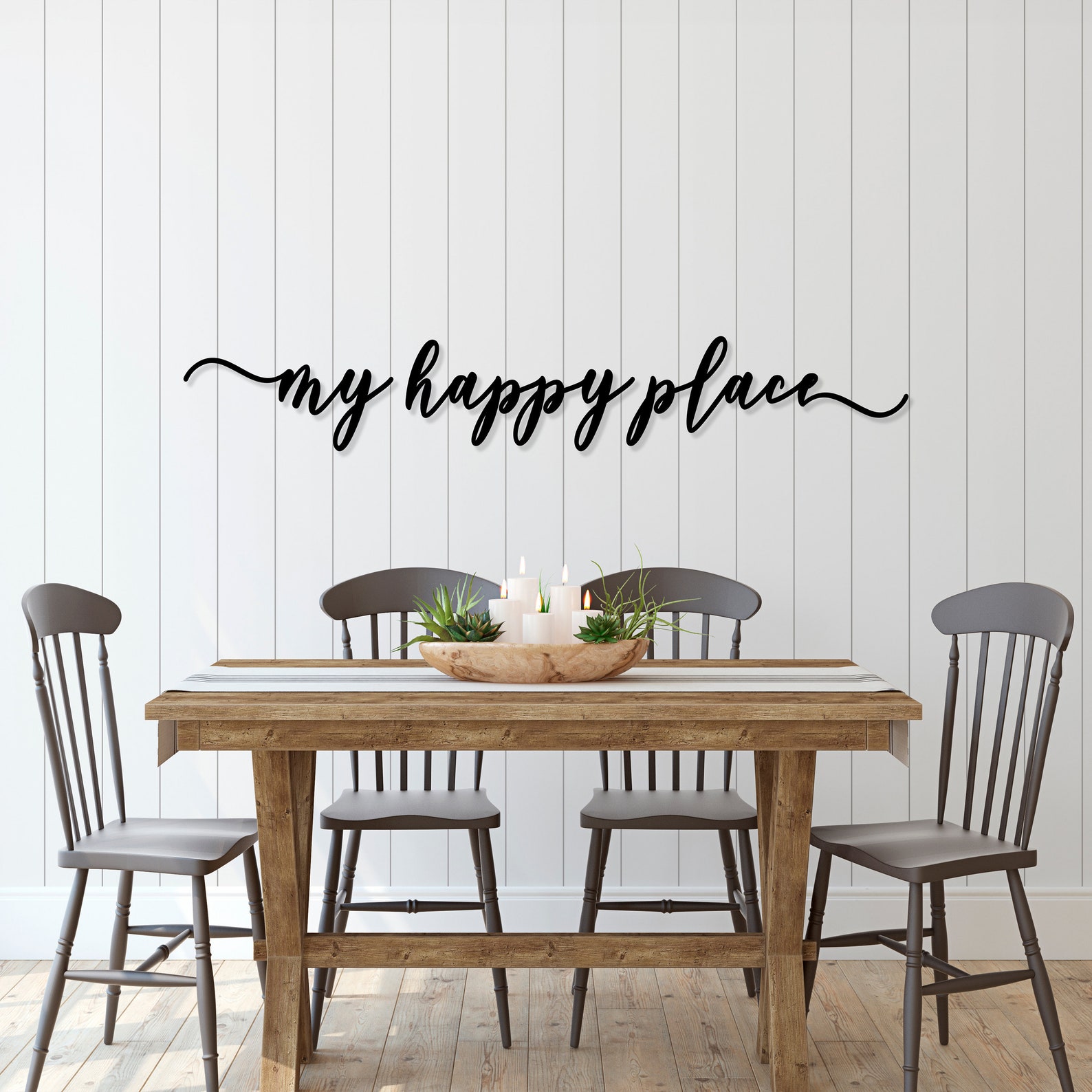 My Happy Place Metal Sign Large Bedroom Wall Decor over the Etsy