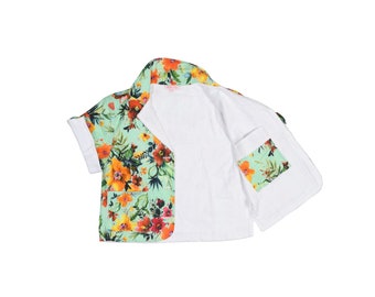 Crop Top Kinzly- Tropicana Cabana
