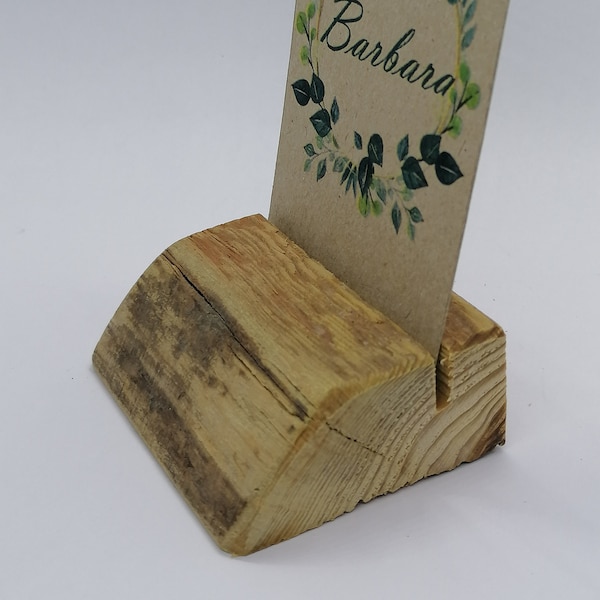 Card holder 1 piece, wood place card holder, rustic card holder, natural holder, wedding decor, natural wood holder, wedding card holder