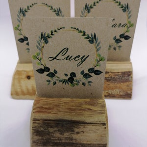 Card holder 30 pieces, wood place card holder, rustic card holder, natural holder, wedding decor, natural wood holder, wedding card holder