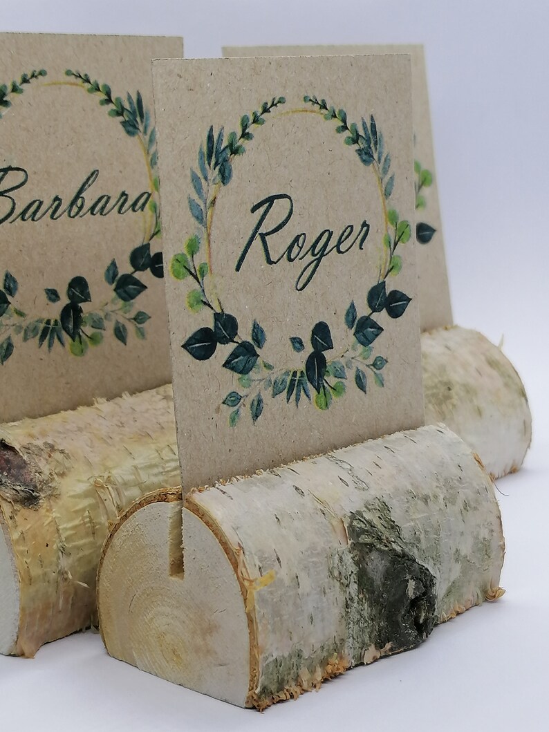 Card Holders 30 Pieces Birch Wood Place Card Holders Rustic Etsy