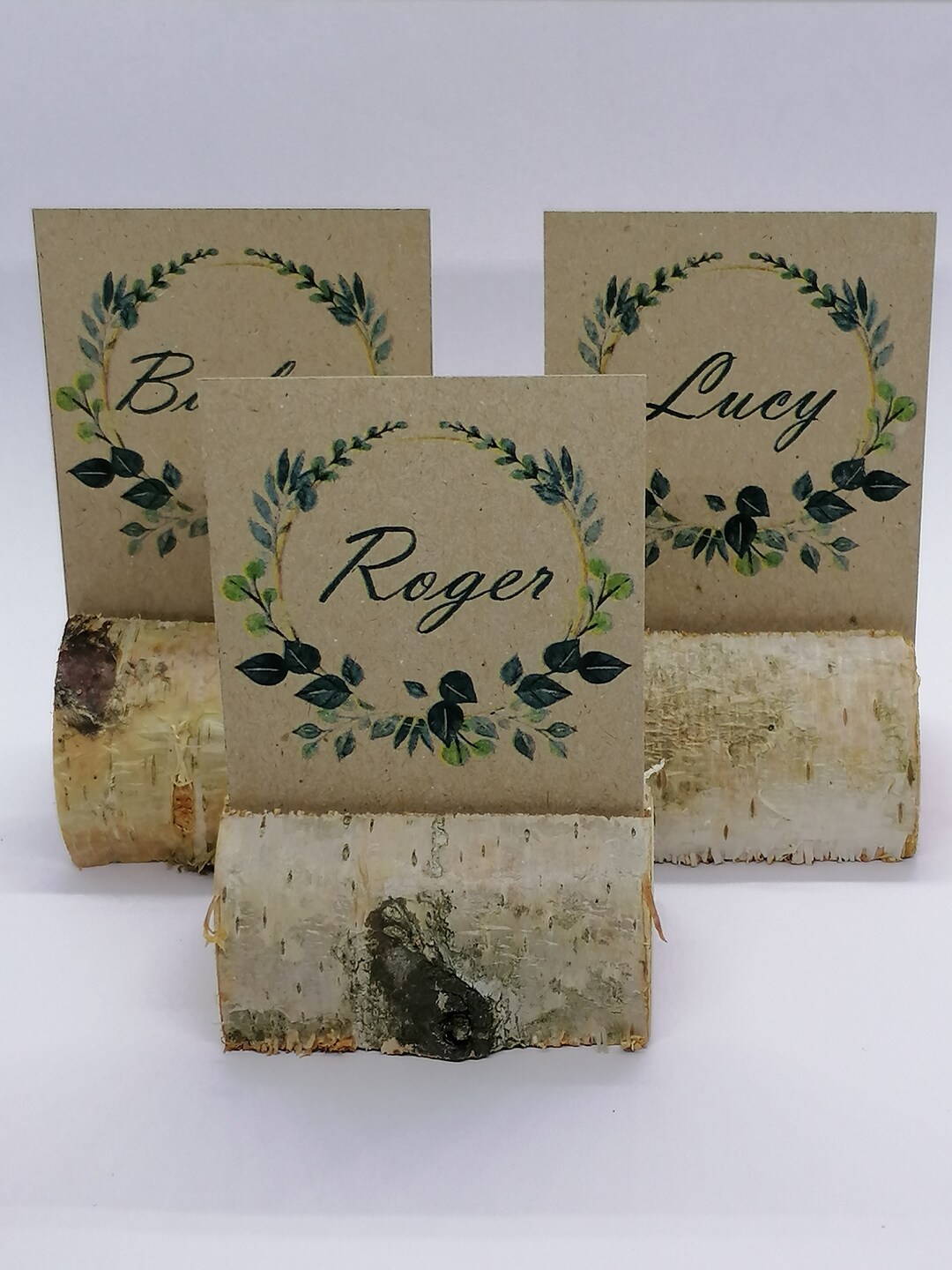 Card Holders 30 Pieces Birch Wood Place Card Holders Rustic Etsy