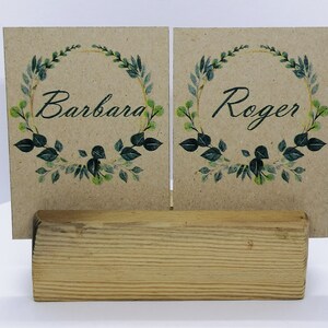 Card holder 12 pieces, wood place card holder, rustic card holder, natural holder, wedding decor, natural wood holder, wedding card holder