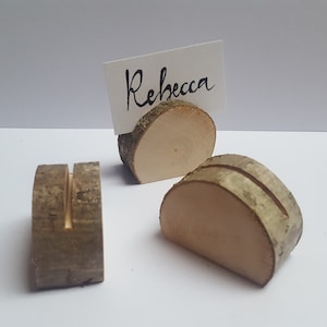 Card holder 20 pieces, wood place card holder, rustic card holder, natural holder, wedding decor, natural wood holder, wedding card holder
