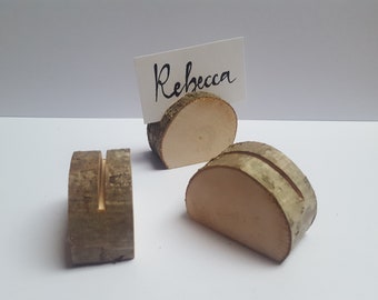 Card holder 20 pieces, wood place card holder, rustic card holder, natural holder, wedding decor, natural wood holder, wedding card holder