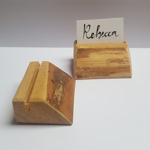 Card holder 20 pieces, wood place card holder, rustic card holder, natural holder, wedding decor, natural wood holder, wedding card holder