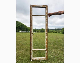 Old rustic wood window frame, recycled wood window frame original, wedding photo frame, 100 year old frame, window frame for wedding