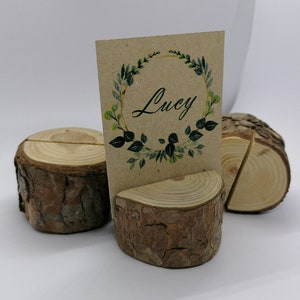 Card holder 12 pieces, wood place card holder, rustic card holder, natural holder, wedding decor, pinewood holder, wedding card holder