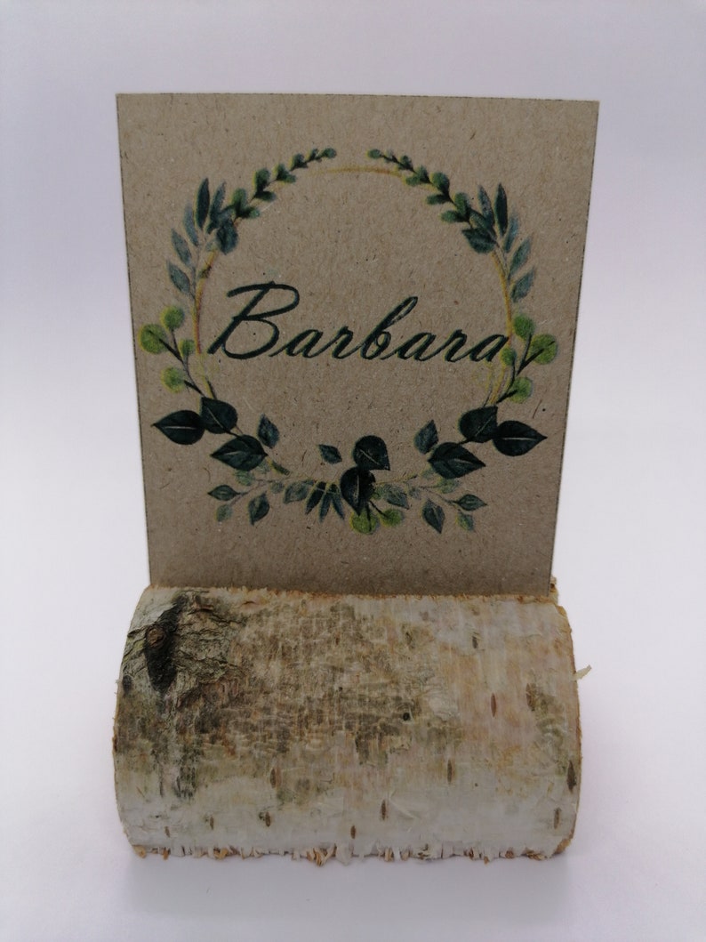 Card Holders 12 Pieces Birch Wood Place Card Holder Rustic Etsy