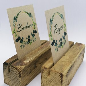 Card holder 30 pieces, wood place card holder, rustic card holder, natural holder, wedding decor, natural wood holder, wedding card holder