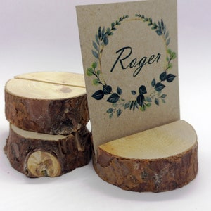 Card holder 30 pieces, wood place card holder, rustic card holder, natural holder, wedding decor, natural wood holder, wedding card holder