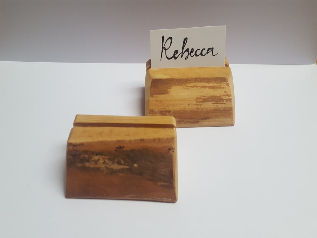 Card Holder 100 Pieces Wood Place Card Holder Rustic Card Etsy