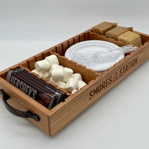 Personalized Smores, Smores Tray, Smores Caddy, Smores Station, Smores Kit, Smores Box, Family, Housewarming Gift, S&#39;mores Kit, Wedding Gift