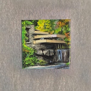 Frank Lloyd Wright Magnets | Fallingwater Fridge Magnets