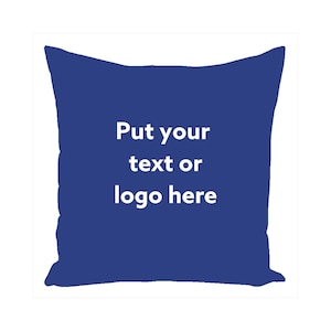 Blue Indigo Outdoor Personalized Pillow | Outdoor Pillow | Custom Logo Design Throw Pillow